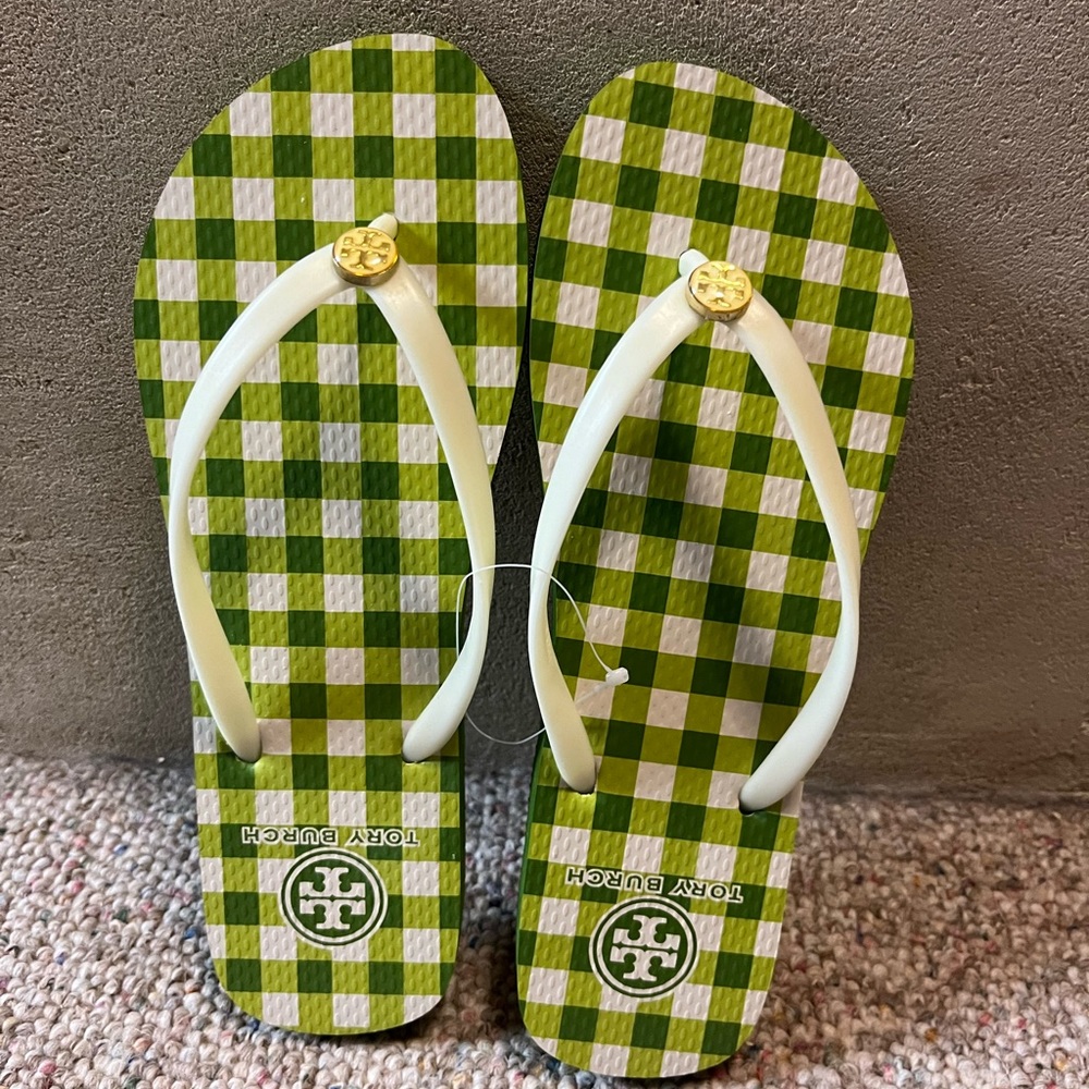 🆕 Tory Burch Window Pane Flip Flop - Picture 2 of 10